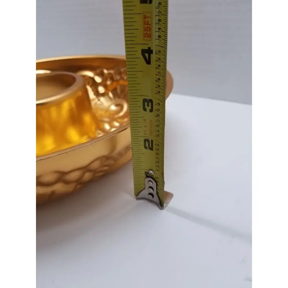 Copper Fruit Pattern Round Jello Mold